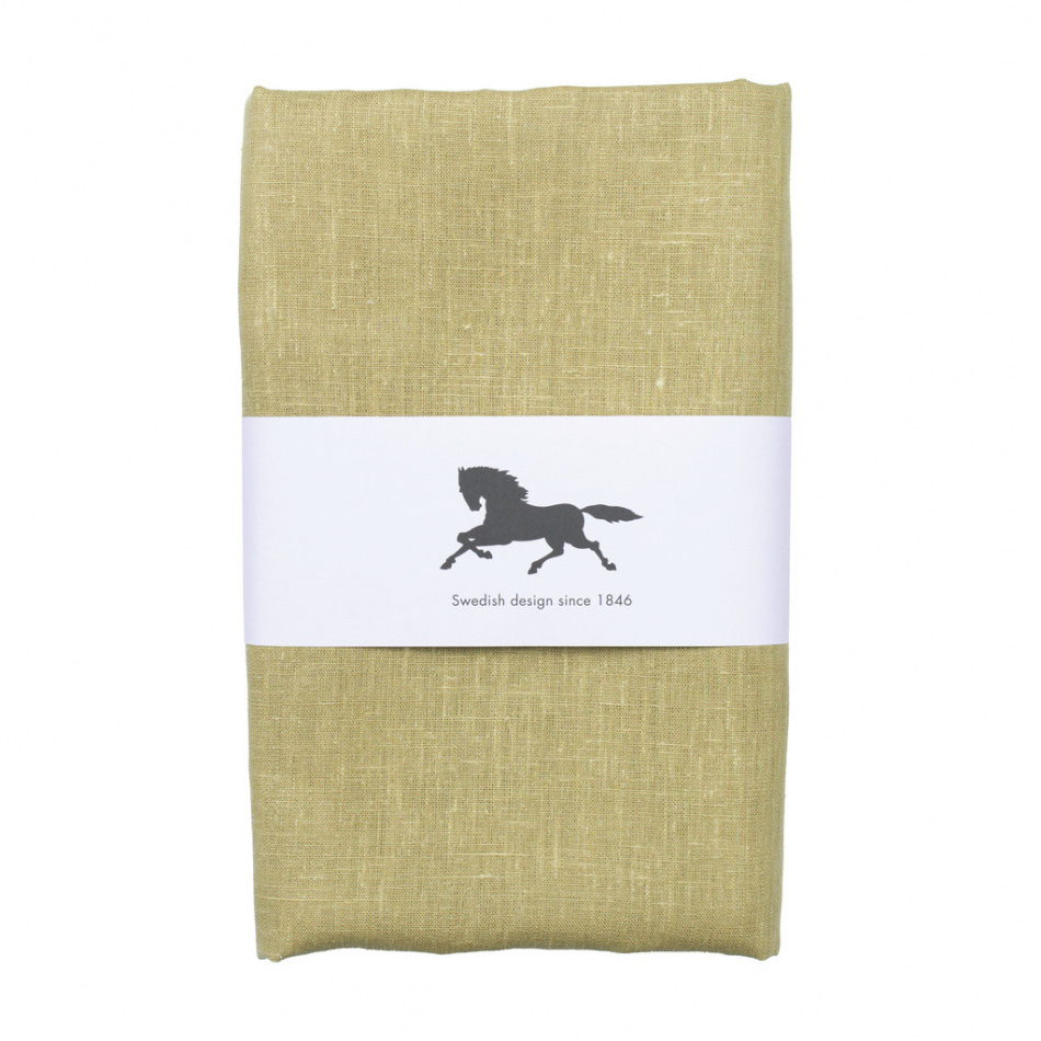 Linne, duk, ljus oliv, 140x220cm 1