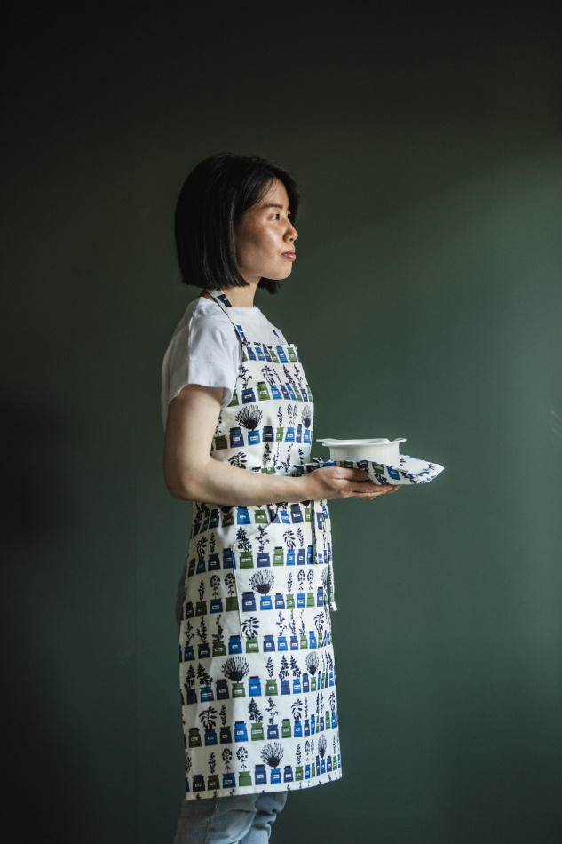 Persons kryddskåp, förkläde, blå (Ny)