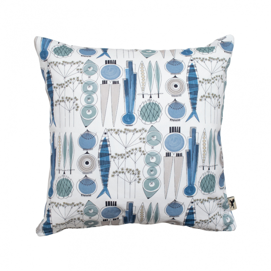 Picknick, metervara, blå beige, 150cm 3