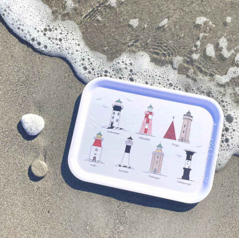 Svenska fyrar, bricka, multi, 27x20cm 3