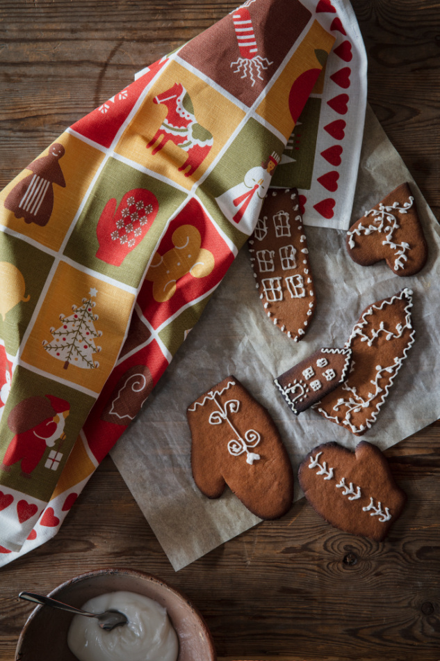 Julhuset, kökshandduk, multi