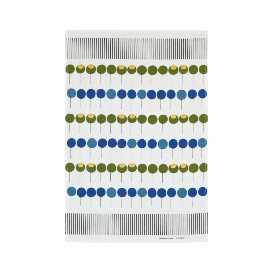 Pinnebär, kökshandduk, blågrön