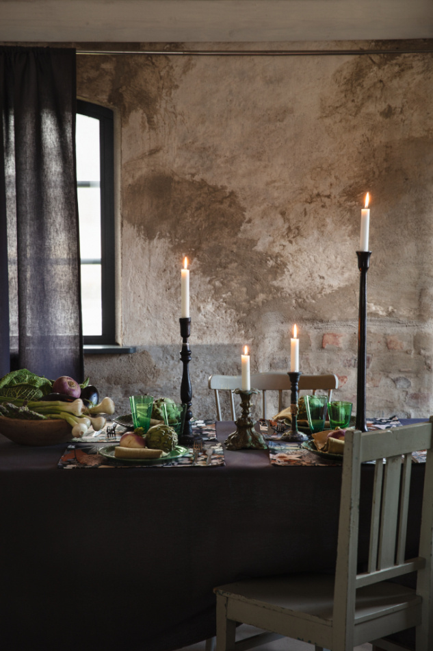 Skogen, bordstablett, blå brun, 45x34cm 2-pack