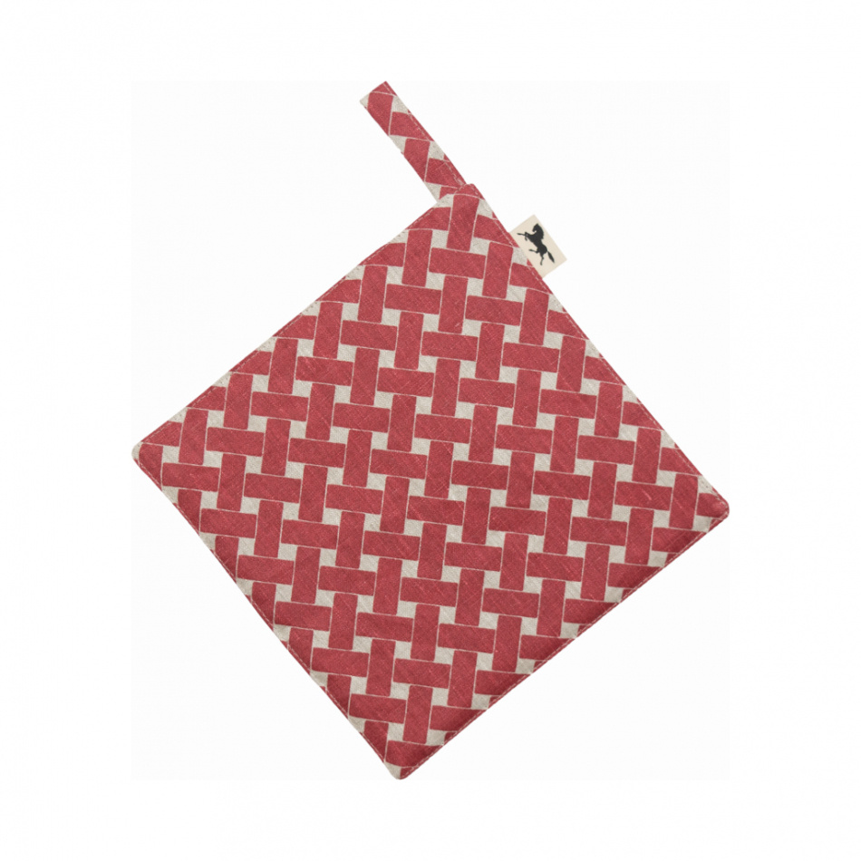 Korg, grytlapp, röd