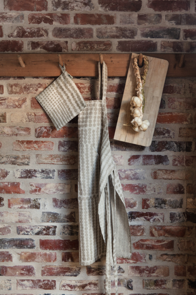 Pricktyg, grytlapp, natur/taupe