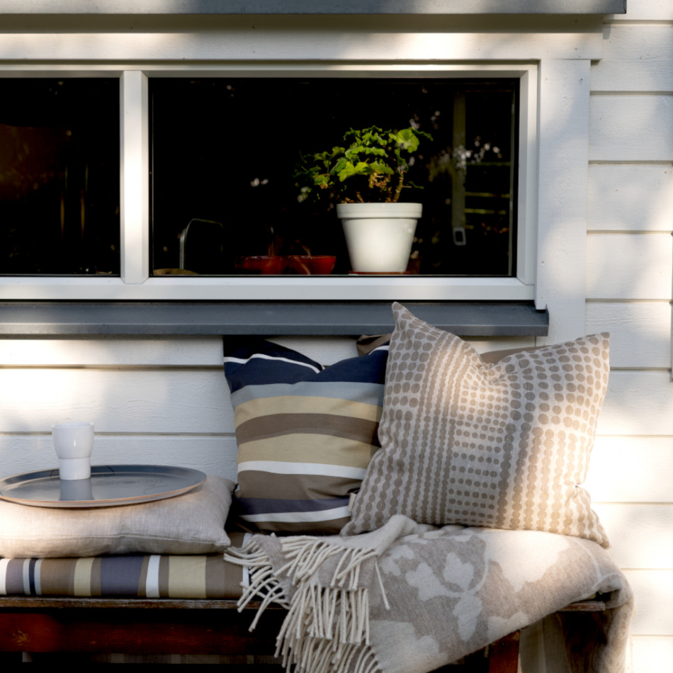 Pricktyg, kuddfodral, natur/taupe, 47x47cm