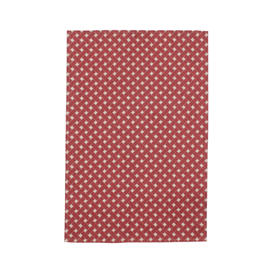 Korg, kökshandduk, röd