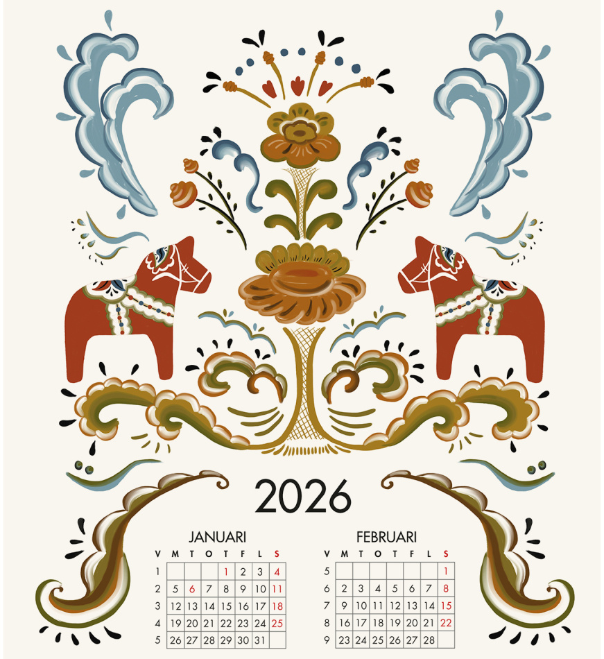 Dalahäst, kalender 2026