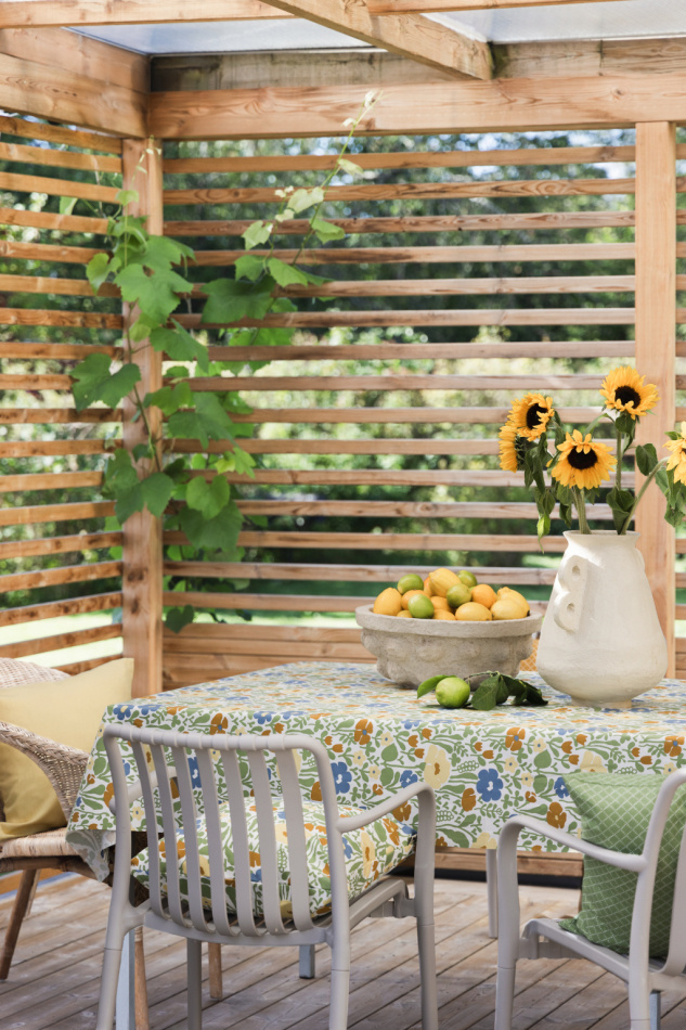 Fauna, vaxduk, gulgrön, 145x220cm