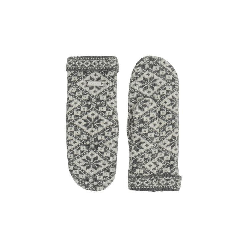 Stickad vante med stjärnmönster