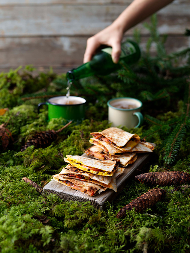 Portionen under tian: Äta ute