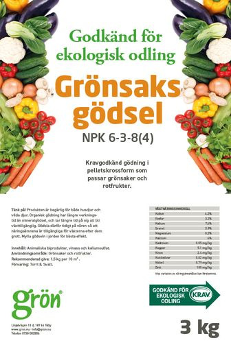 Grönsaksgödsel ekologisk 3 kg