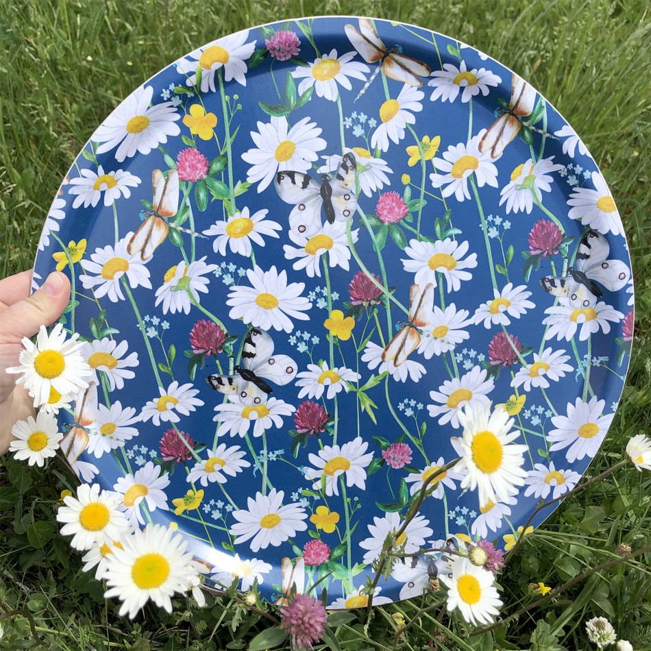 Bricka, Prästkrage 38 cm Ø 2