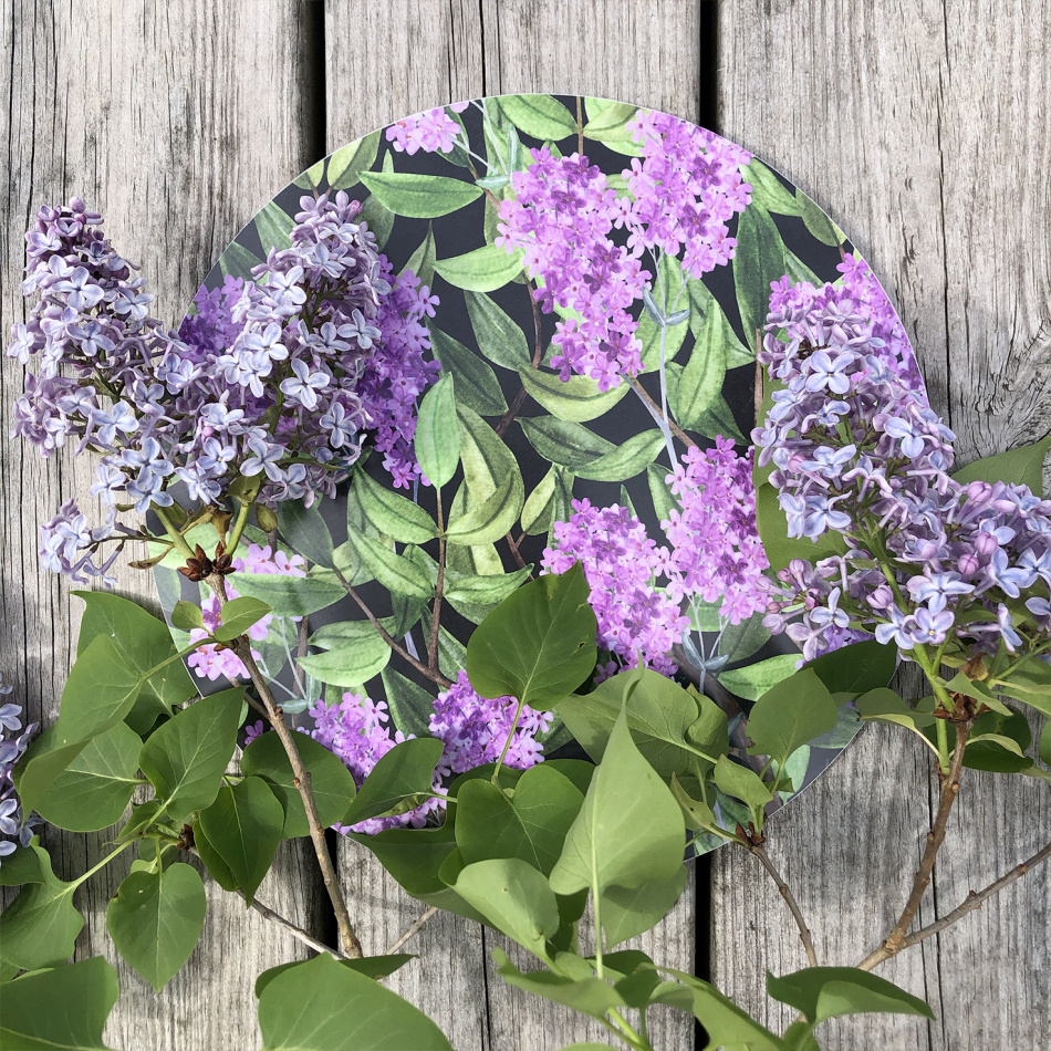 Grytunderlägg, Syren 25 cm Ø 2