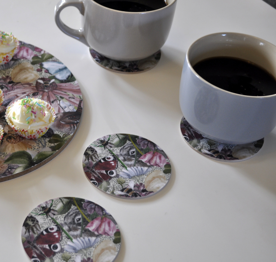 Glasunderlägg, Sommarhage 90 mm Ø 2