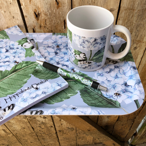 Bricka, Hortensia Blue 21x33 cm