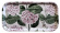 Bricka, Hortensia Dusty Rose 22x43 cm Bricka, Hortensia Dusty Rose 22x43 cm