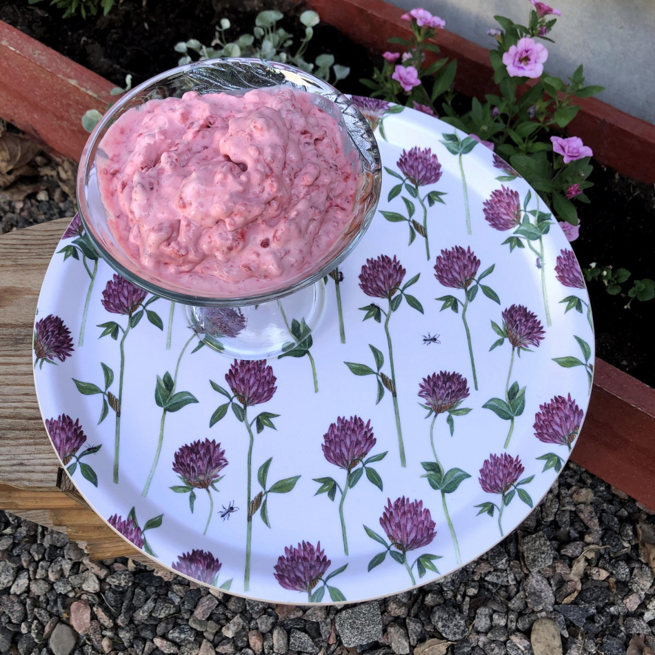 Bricka, Rödklöver 31 cm