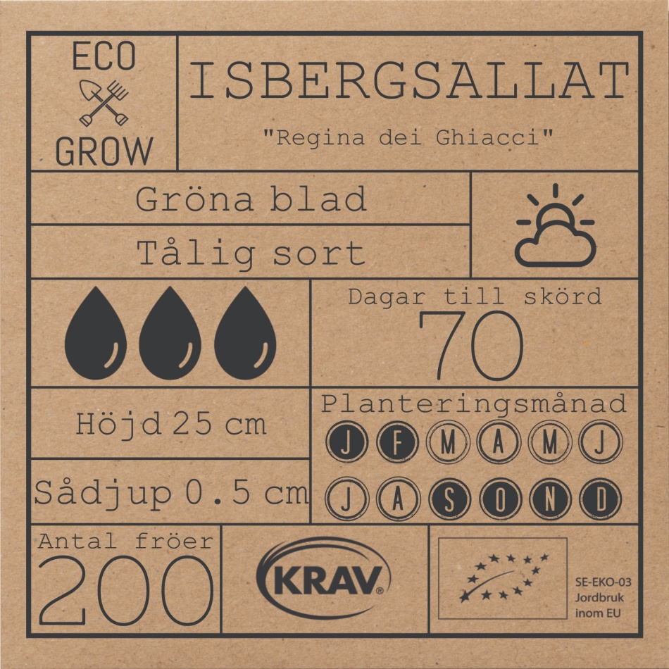 Isbergsallat - Regina dei Ghiacci Fröer Online - Gröna Blad