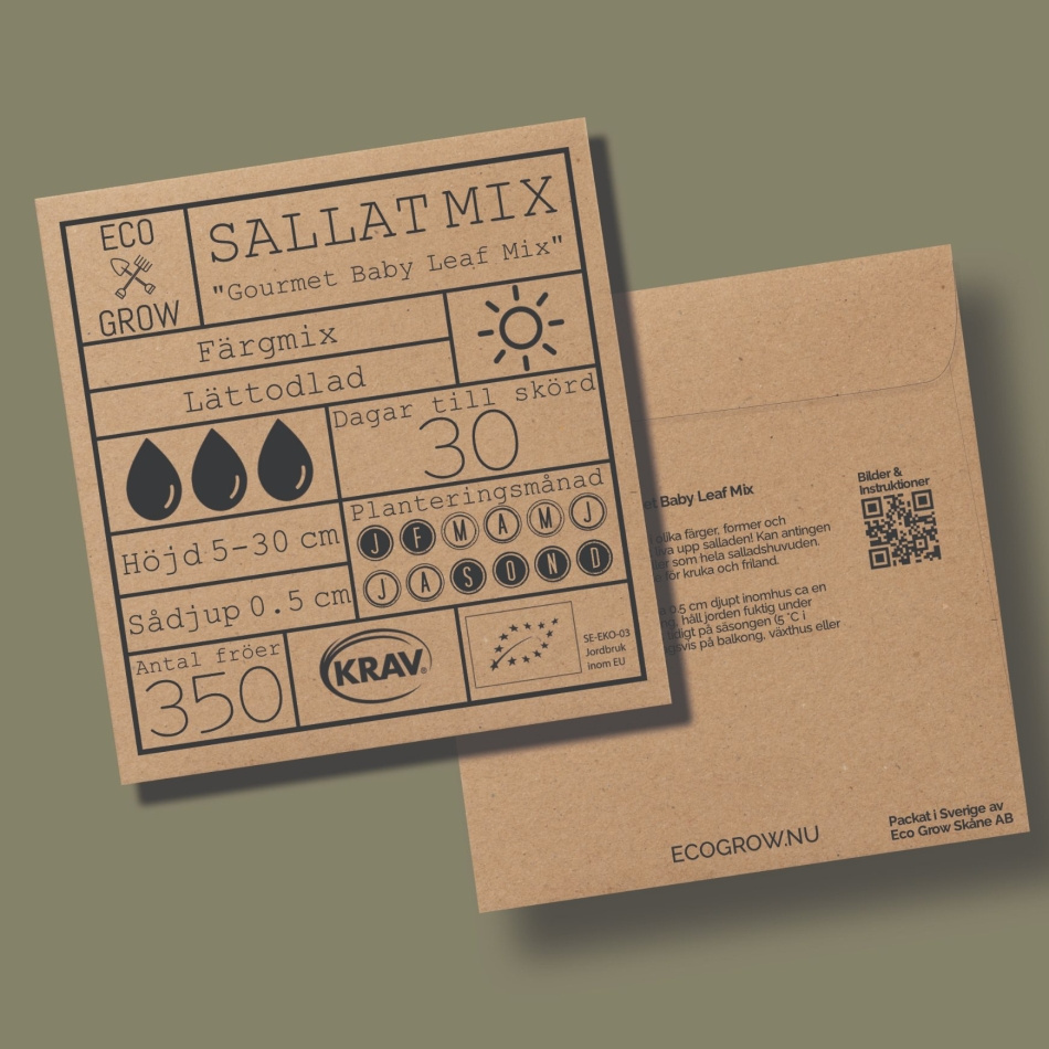 Sallat Mix - Gourmet Baby Leaf Mix Ekologiska Fröer Online