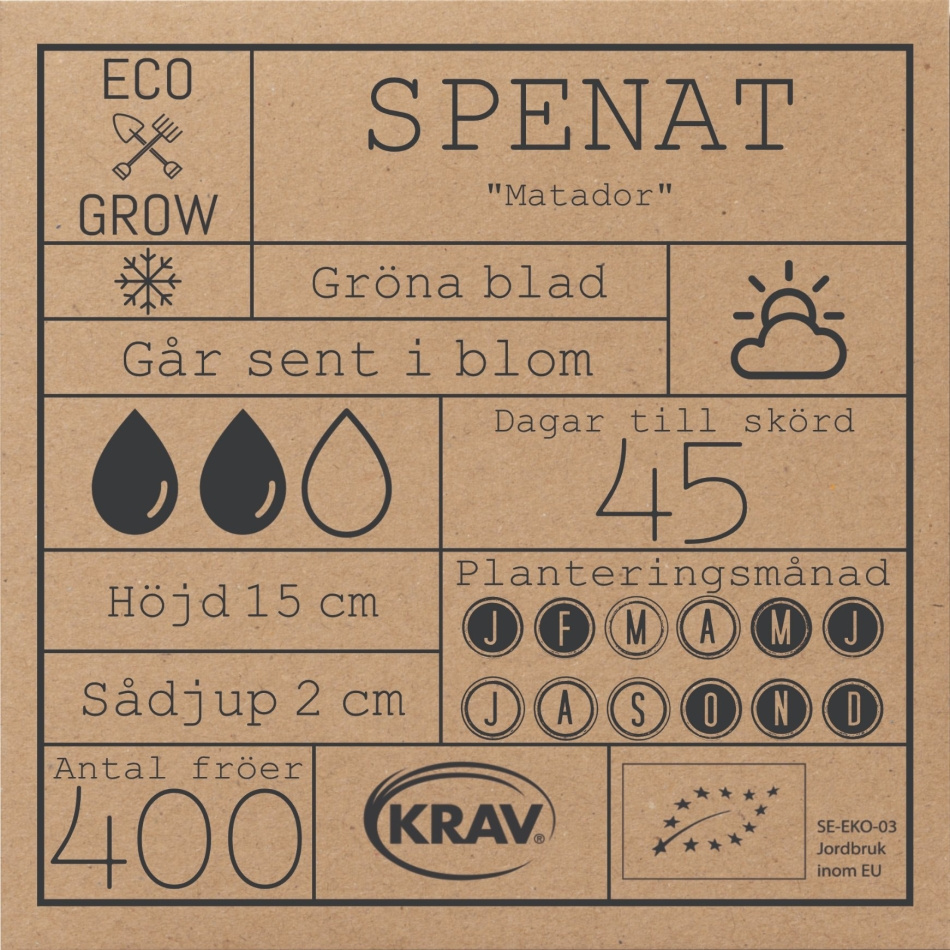 Spenat - Matador Fröer Online - Gröna Blad