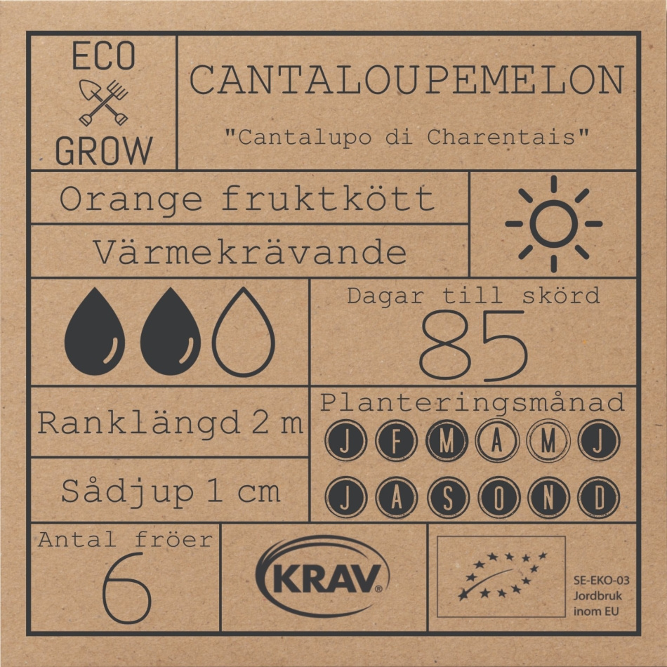 Cantaloupemelon - Cantalupo di Charentais Fröer Online - Övrigt