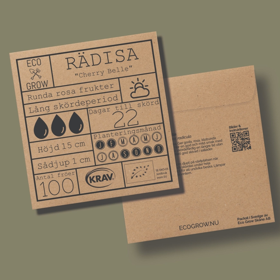 Rädisa - Cherry Belle Ekologiska Fröer Online