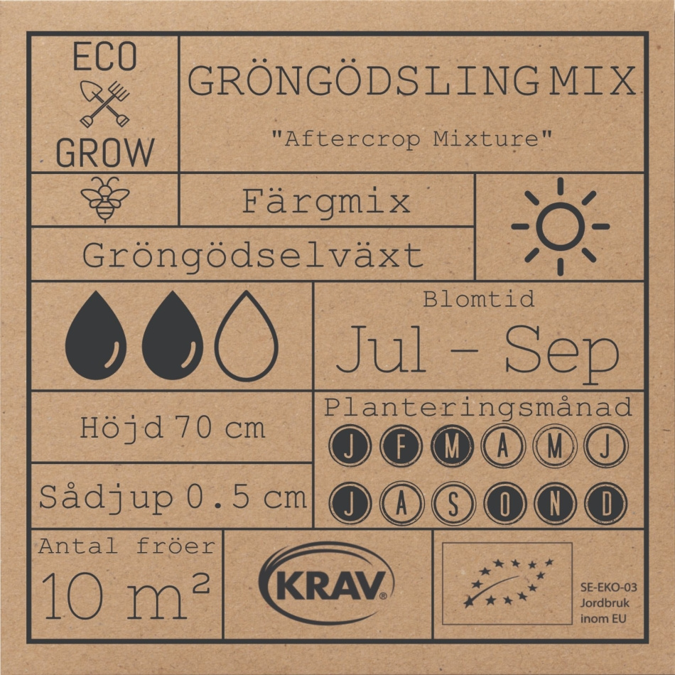 Gröngödsling Mix - Aftercrop Mixture Fröer Online - Blomma