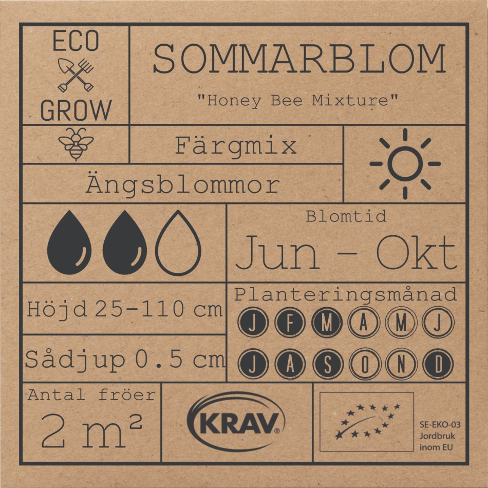 Sommarblom - Honey Bee Mixture Fröer Online - Blomma