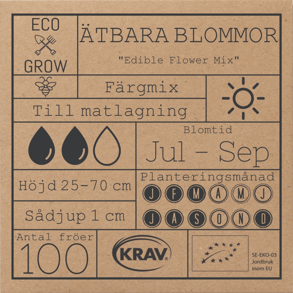 Ätbara Blommor - Edible Flower Mix