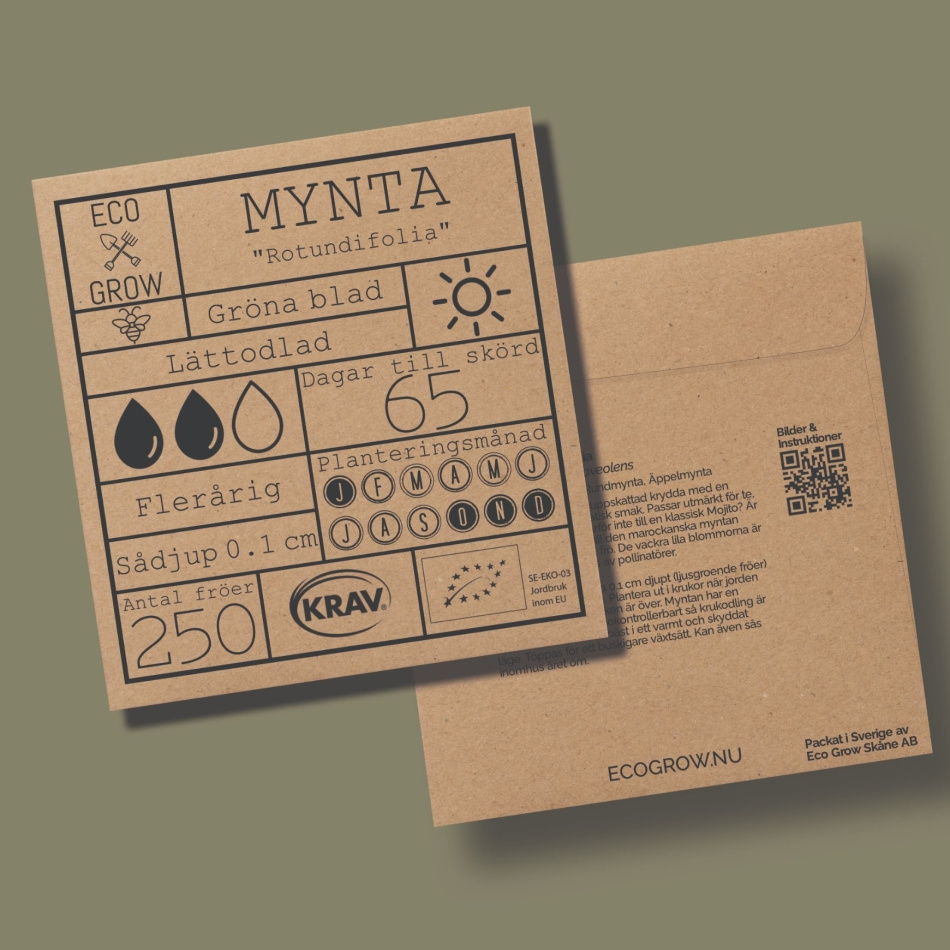 Mynta - Rotundifolia Ekologiska Fröer Online