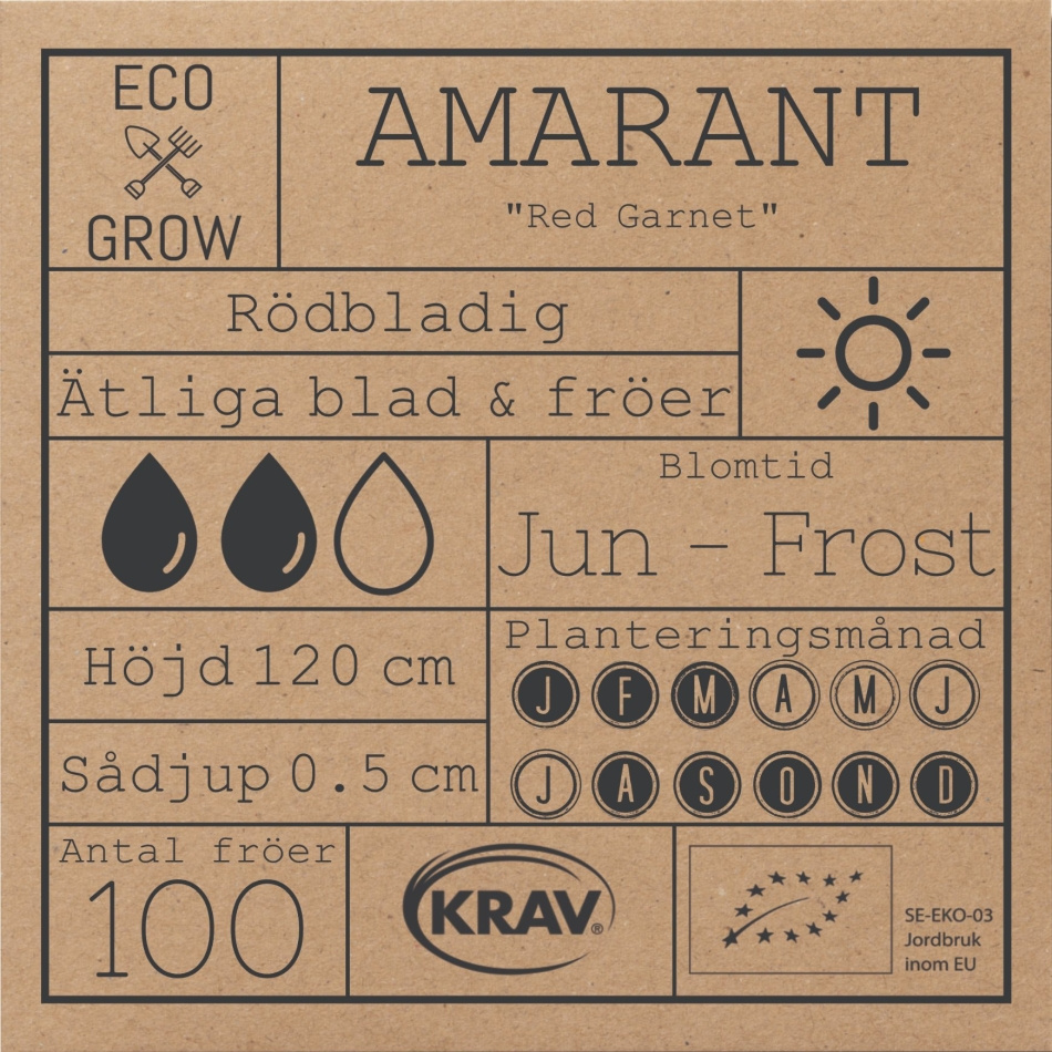 Amarant - Red Garnet Fröer Online - Blomma