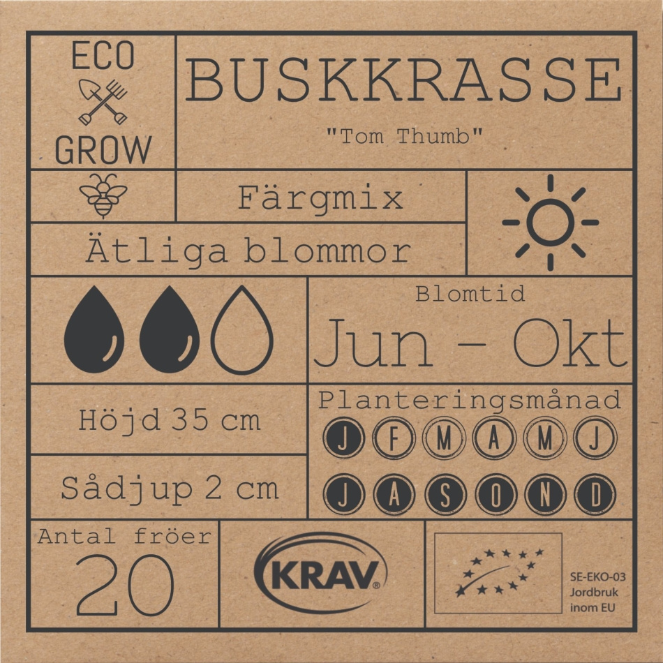 Buskkrasse - Tom Thumb Fröer Online - Blomma