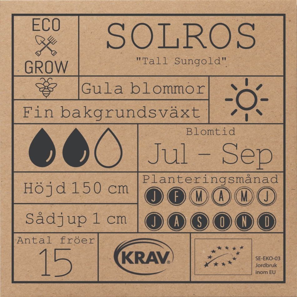 Solros - Tall Sungold Fröer Online - Blomma