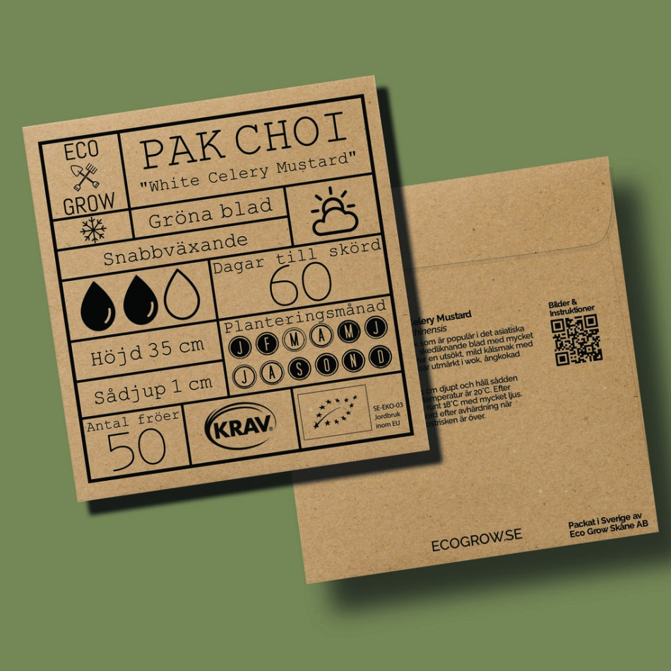 Pak Choi - White Celery Mustard Ekologiska Fröer Online
