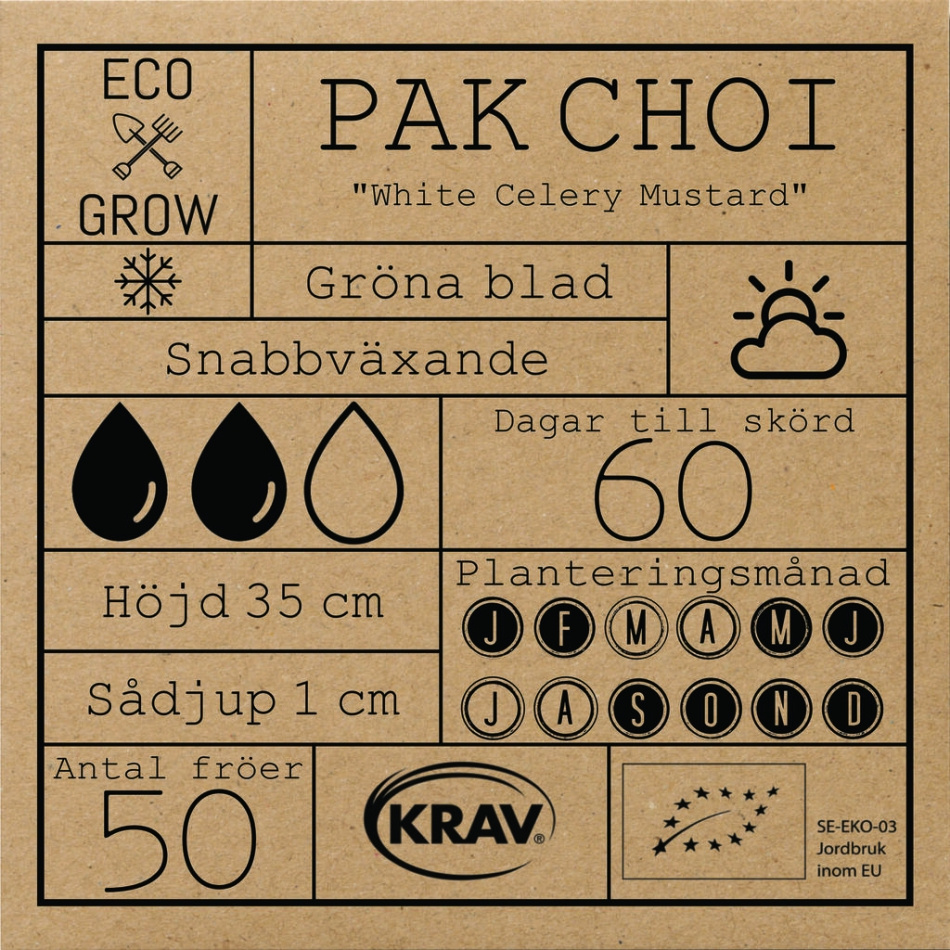 Pak Choi - White Celery Mustard