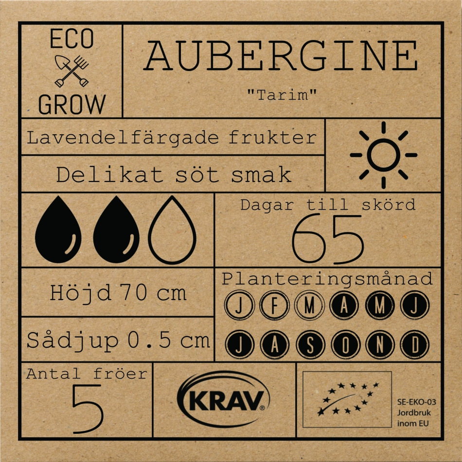 Aubergine - Tarim Fröer Online - Övrigt