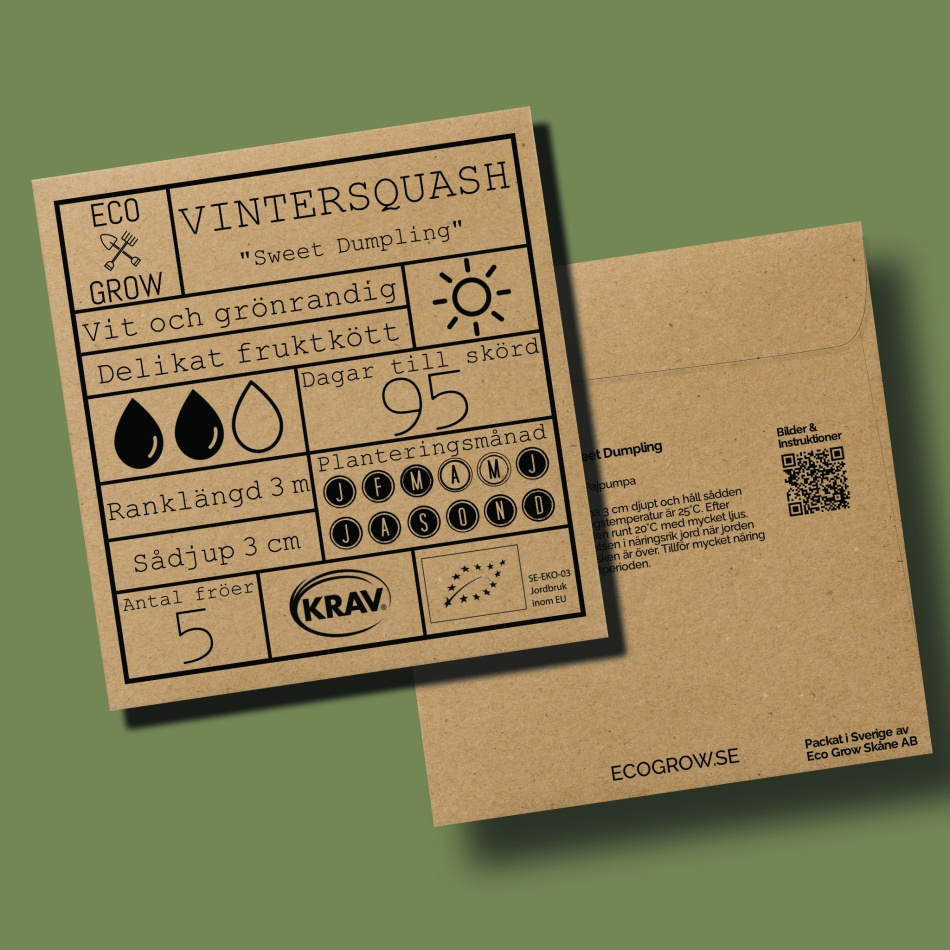 Vintersquash - Sweet Dumpling Ekologiska Fröer Online