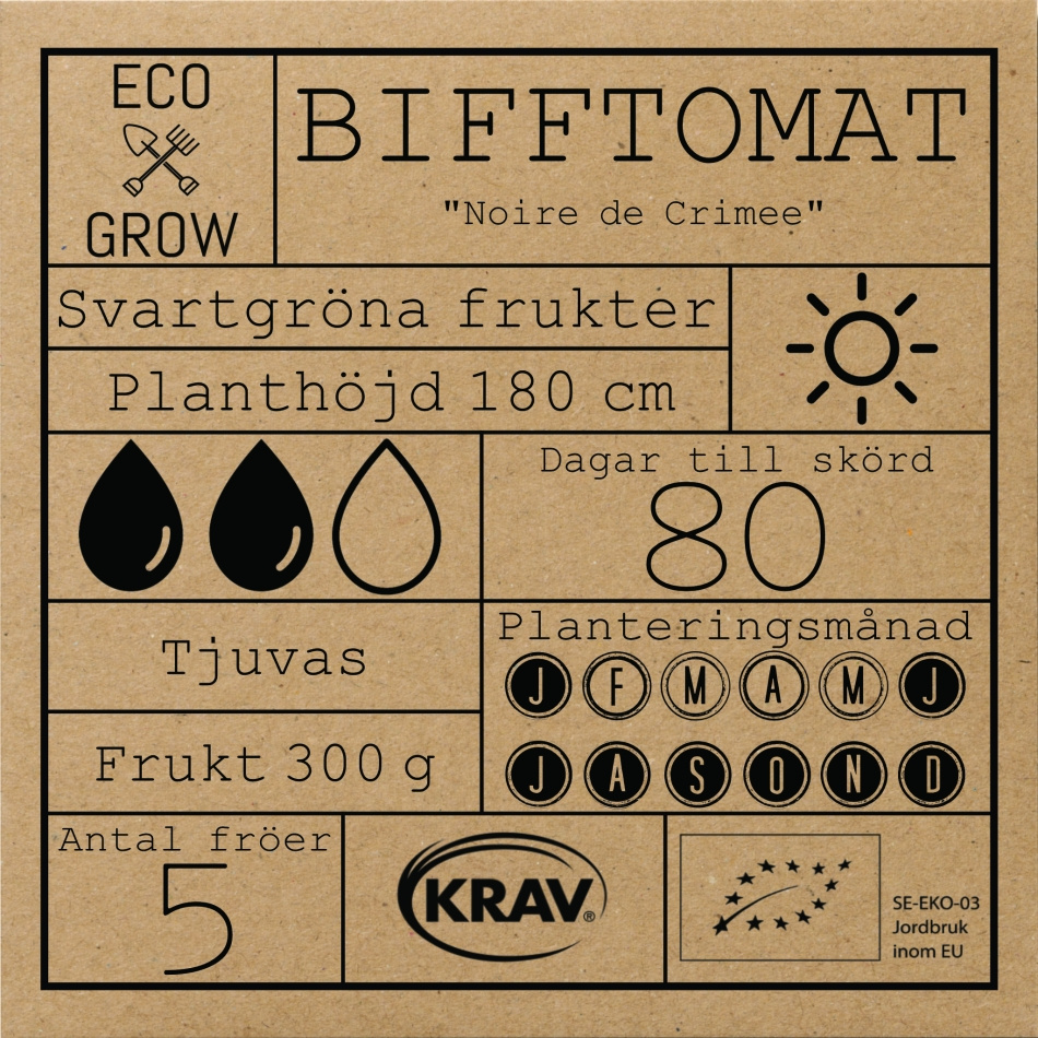 Bifftomat - Noire de Crimee Fröer Online - Tomat