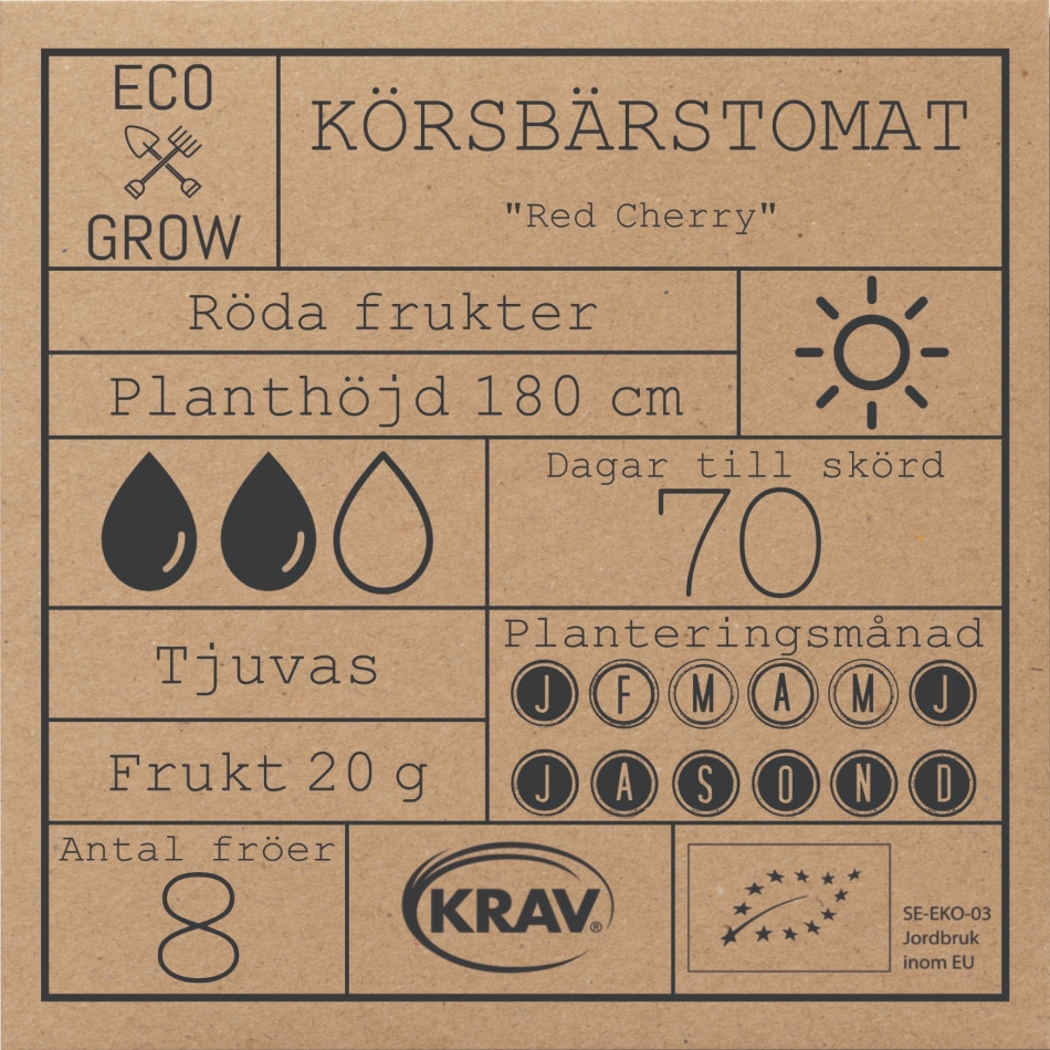 Körsbärstomat - Red Cherry Fröer Online - Tomat