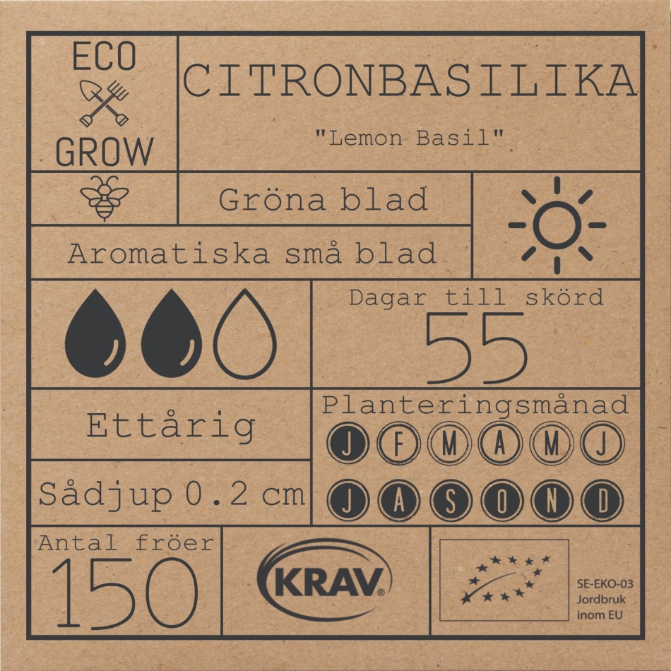 Citronbasilika - Lemon Basil Fröer Online - Örtväxt