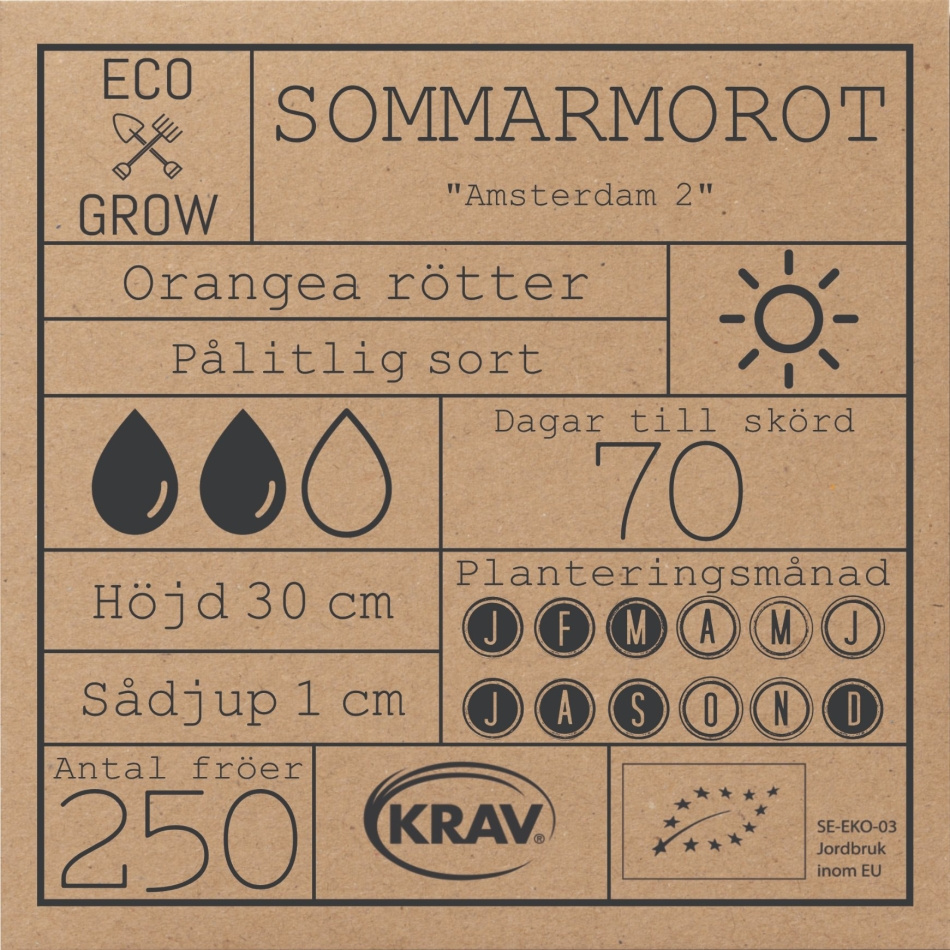 Sommarmorot - Amsterdam 2 Fröer Online - Rotfrukt