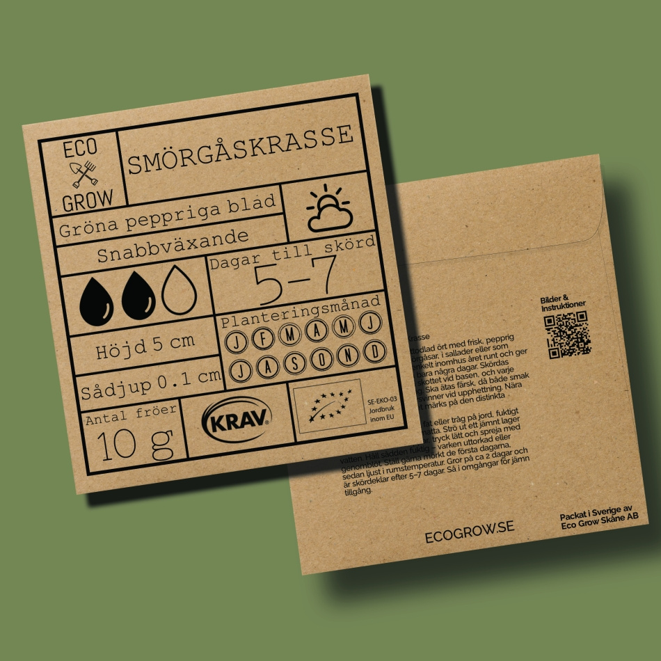 Smörgåskrasse Ekologiska Fröer Online