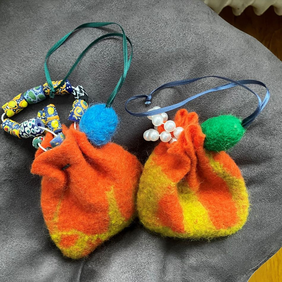 Tovad liten påse - gul