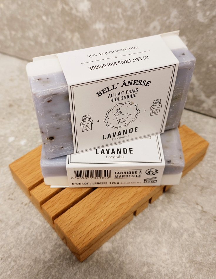 Marseille Fast Tvål med Åsnemjölk och Lavendel 125g