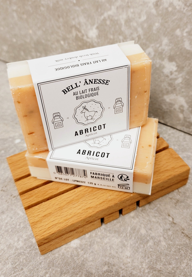 Marseille Fast Tvål med Åsnemjölk och Aprikos 125g