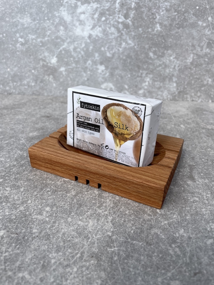 Tvålfat i bokträ rundat