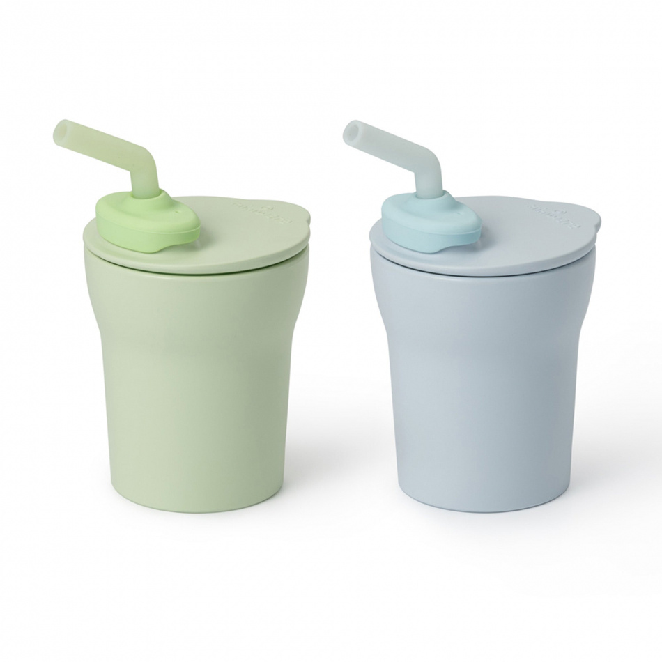 1-2-3 Sip! Cup 2-pack - Aqua/Keylime