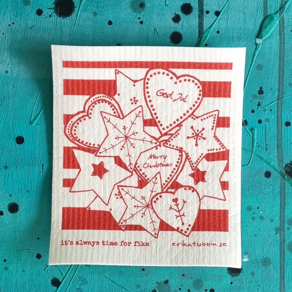 disktrasa SWEDISH FIKA GINGERBREAD röd-vit