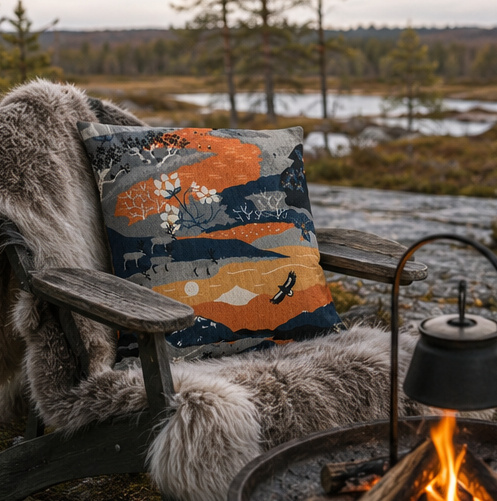 Fjällvandring kuddf. 47x47